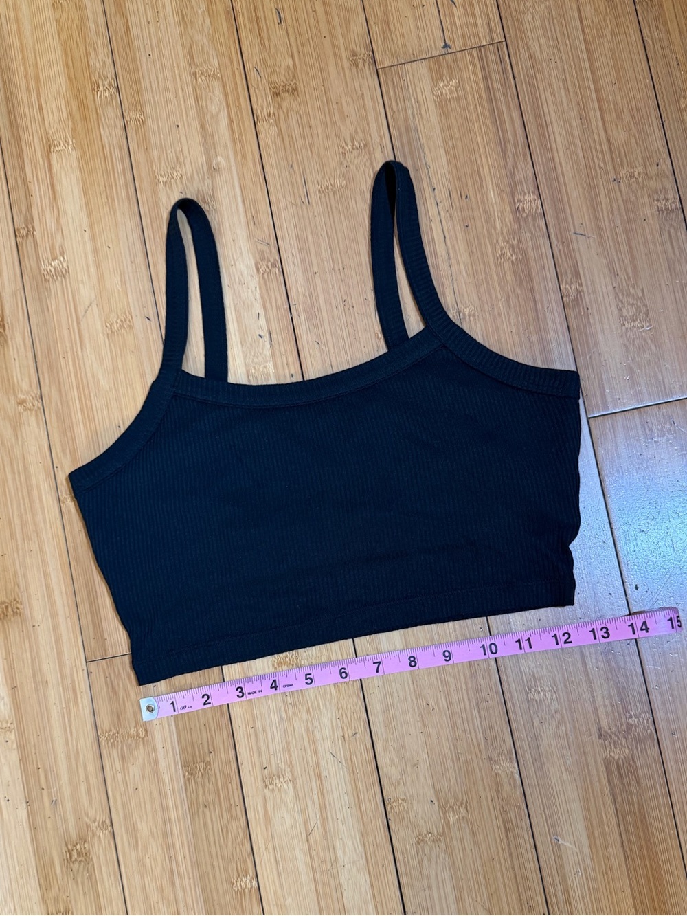 Alo Ribbed Crop Whisper Bra Tank Black Size M - Picture 12 of 14